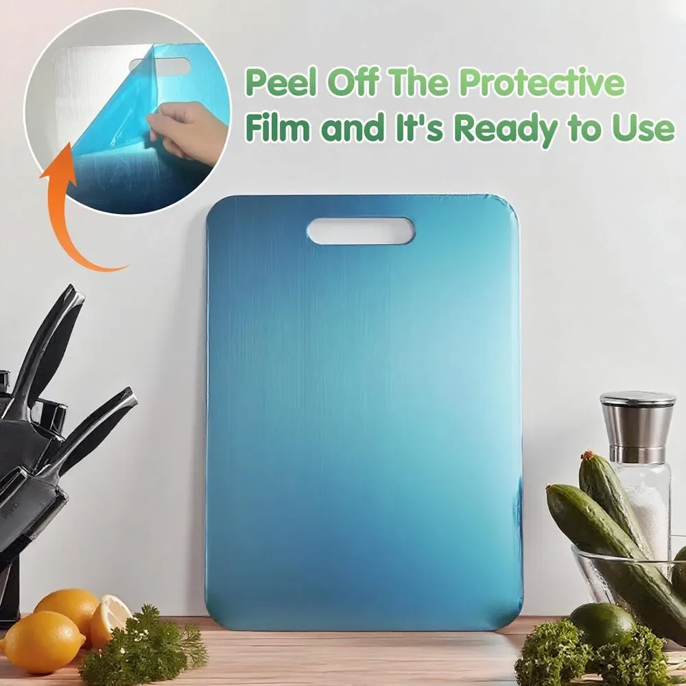 Titanium Cutting Board 12x9 – Pure, Non-Toxic, Reversible & Easy to Clean